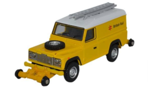 OXFORD DIECAST 76ROR003B Rail Road Land Rover Defender British Rail - OO Gauge