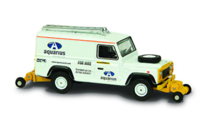 OXFORD DIECAST 76ROR004 Rail/Road Land Rover Defender Open Aquarius Rail Technology - OO Gauge