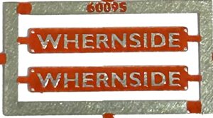 60095 WHERENSIDE nameplate - OO Gauge