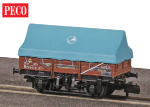 PECO NR-1201B NEW China Clay Hood Wagon, UCV B743470, Bauxite N Gauge
