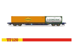 Hornby TT6031 Touax KFA Container Wagon with 1x20 & 1x40 Containers TT Gauge
