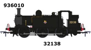 Rapido 936510 E1 Class 32138 in BR Black Livery  - Early Emblem - Sound Fitted OO Gauge