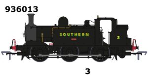 Rapido 936513 E1 Class 3 Ryde In Southern Black Livery Sunshine Lettering  - Sound Fitted OO Gauge