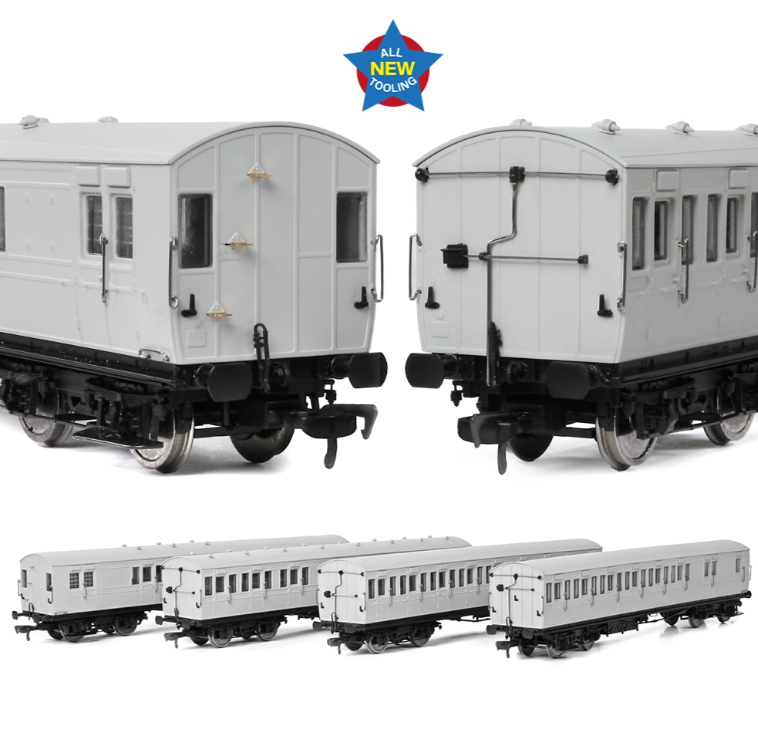 EFE Rail E86024 LBSCR 54ft 'Isle of Wight' 4-Coach Pack BR (SR) Green - OO Gauge