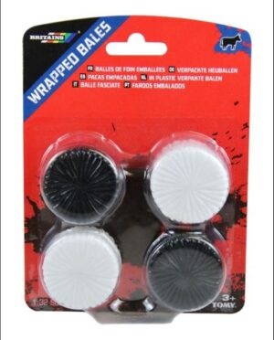 Britains BRI 43142 Wrapped Bales 2 White and 2 Black Bales -  1:32 Scale