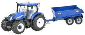 Britains BRI 43268 New Holland T6 Tractor w/Trailer Play Set -  1:32 Scale