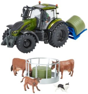 Britains BRI 43323 Metallic Olive Green Valtra Playset -  1:32 Scale