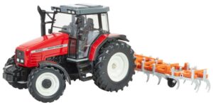 Britains BRI 43335 Massey Ferguson 6290 Playset w/Fold Up Cultivator -  1:32 Scale