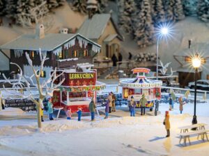 Faller FA134001 - Christmas Market Kiosks (2) Kit HO SCALE