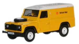 OXFORD DIECAST 76DEF007 Land Rover Defender British Rail - OO gauge