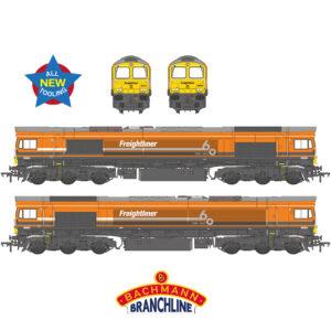 Bachmann 50-011 Class 66/5 66501 Freightliner 60 1965-2025 Freightliner Orange - OO Gauge