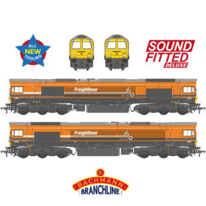 Bachmann 50-011SFX Class 66/5 66501 Freightliner 60 1965-2025 Freightliner Orange - OO Gauge