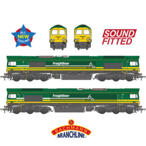 Bachmann 50-012SF Class 66/6 66601 Freightliner 60 1965-2025 Freightliner Green - OO Gauge