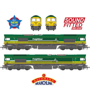 Bachmann 50-012SFX Class 66/6 66601 Freightliner 60 1965-2025 Freightliner Green - OO Gauge