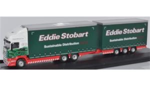 OXFORD DIECAST 76DBU003 Scania Topline Drawbar Eddie Stobart - OO Gauge