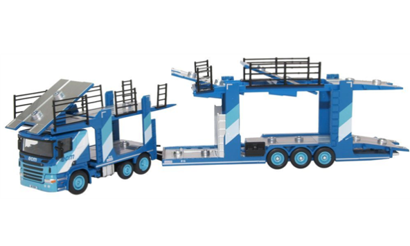 OXFORD DIECAST 76SCT006 Scania P Car Transporter ECM - OO Gauge