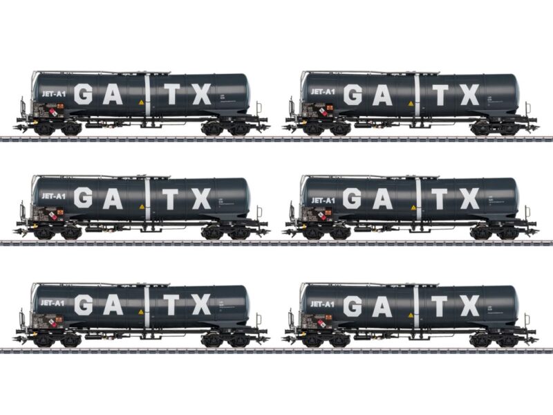 Marklin MN47546 - GATX Zans Bogie Tank Wagon Set (6) VI - Rainbow Railways