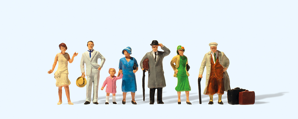 Preiser Set Preiser PR12446 - Passers By (7) 75th Anniversary Figure Set - Rainbow ...