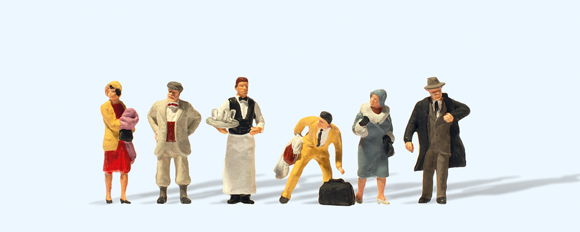 Preiser Set Preiser PR12448 - On the Platform 1925-30 (6) 75th Anniversary Figure ...