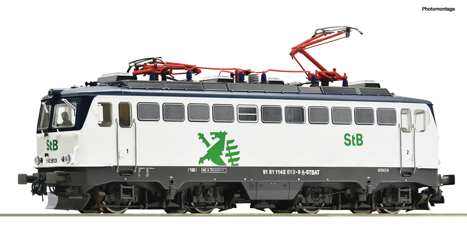Roco Rgsbrblk Roco RC7500042 - StB Rh1142 613-9 Electric Locomotive VI - Rainbow Railways