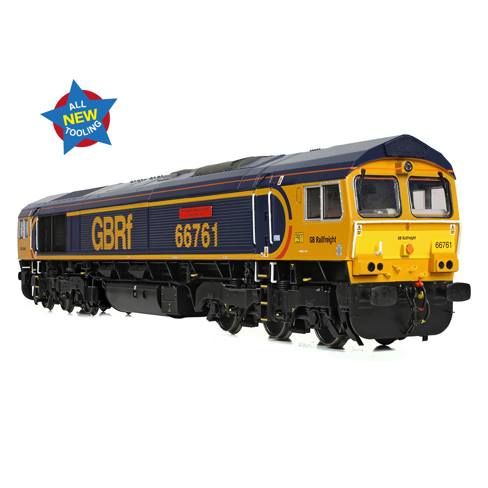 Bachmann 50-003 Class 66/7 66761 'Wensleydale Railway Association' GBRf Europorte - OO Gauge