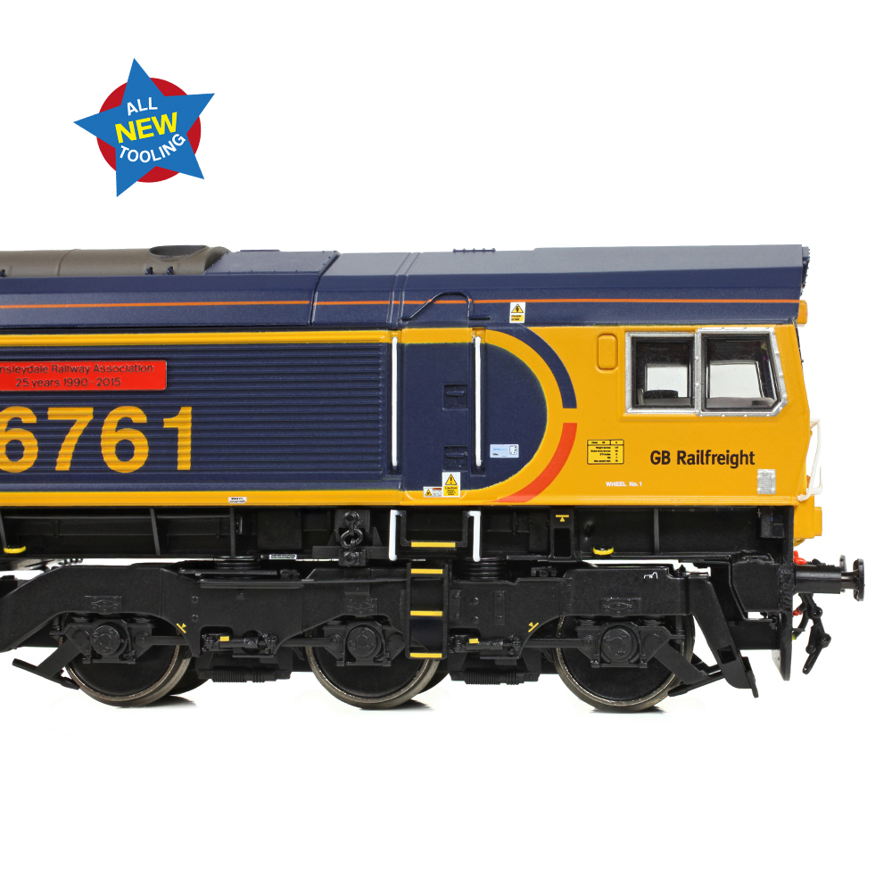 Bachmann 50-003 Class 66/7 66761 'Wensleydale Railway Association' GBRf Europorte - OO Gauge
