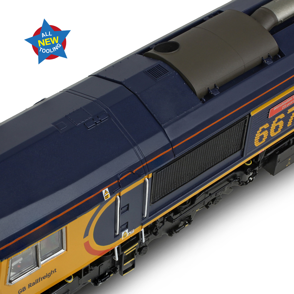 Bachmann 50-003 Class 66/7 66761 'Wensleydale Railway Association' GBRf Europorte - OO Gauge