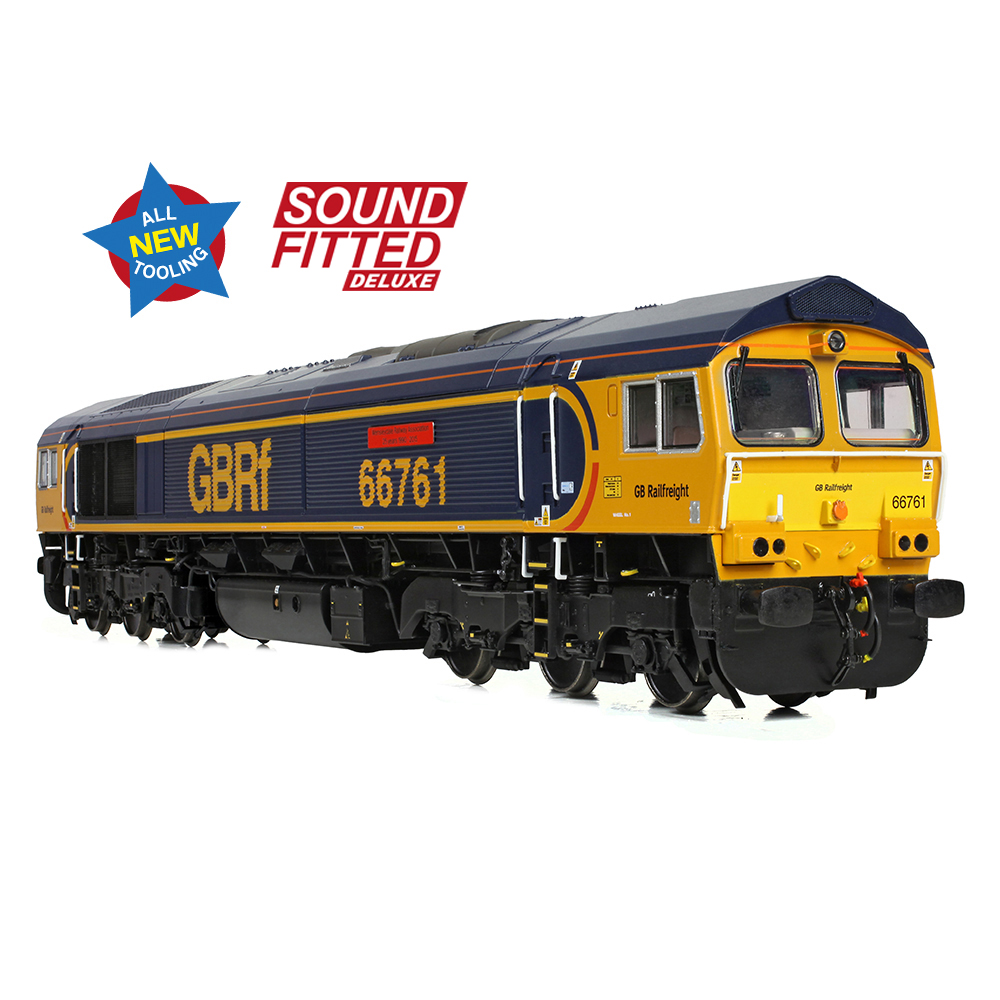 Bachmann 50-003SFX Class 66/7 66761 'Wensleydale Railway Association' GBRf Europorte - OO Gauge