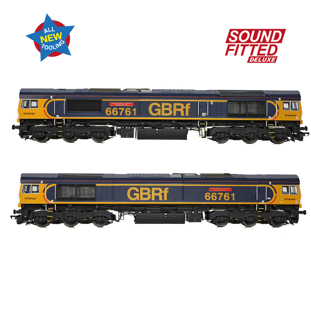 Bachmann 50-003SFX Class 66/7 66761 'Wensleydale Railway Association' GBRf Europorte - OO Gauge