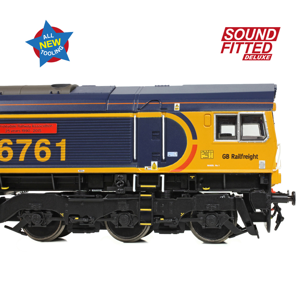 Bachmann 50-003SFX Class 66/7 66761 'Wensleydale Railway Association' GBRf Europorte - OO Gauge