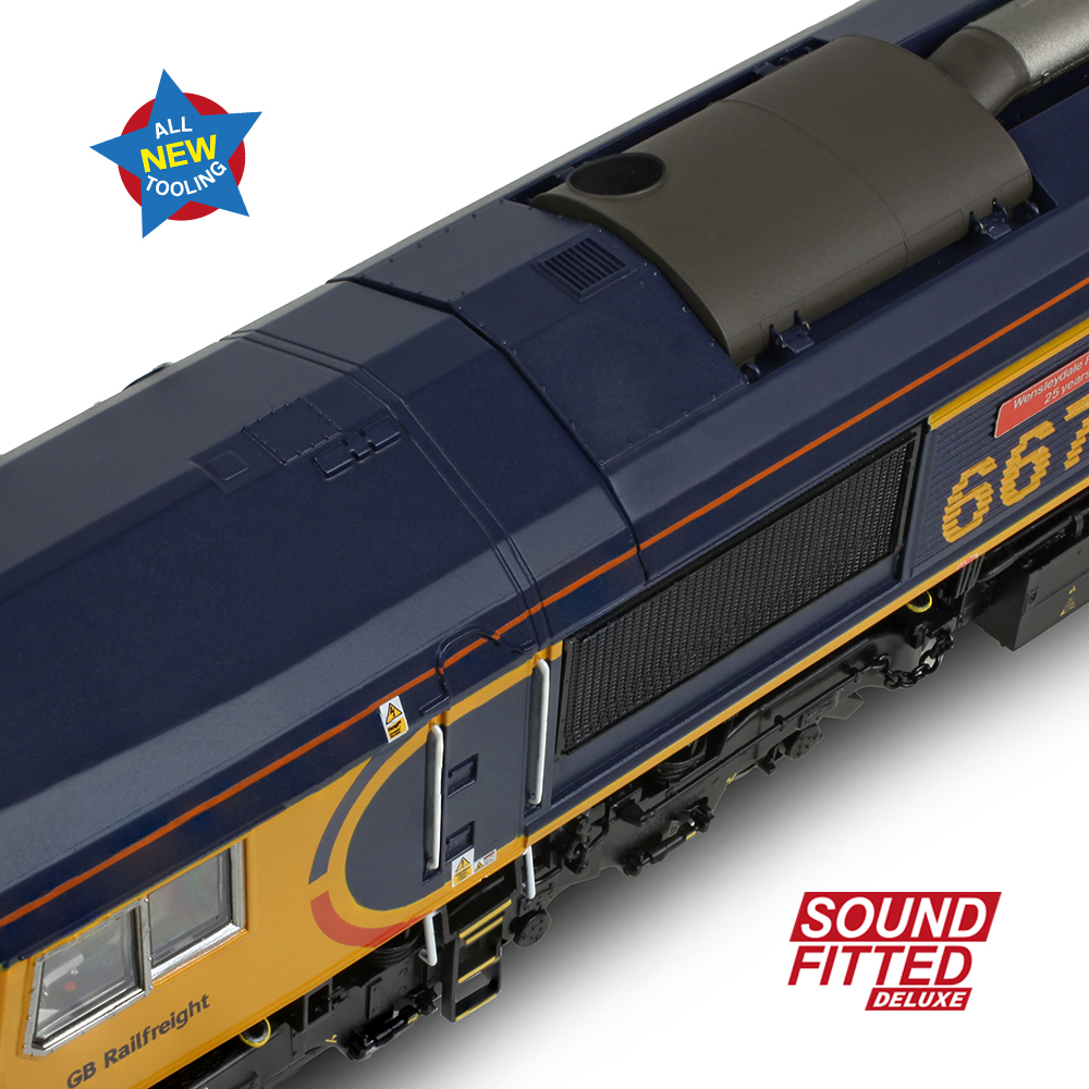 Bachmann 50-003SFX Class 66/7 66761 'Wensleydale Railway Association' GBRf Europorte - OO Gauge