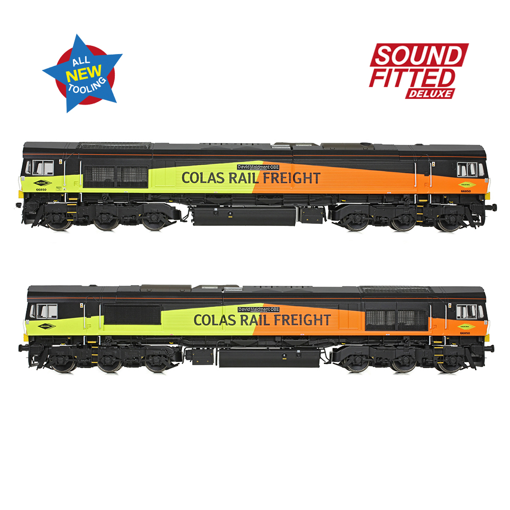 Bachmann 50-004ASFX Class 66/8 66850 'David Maidment OBE' Colas Rail Freight - OO Gauge