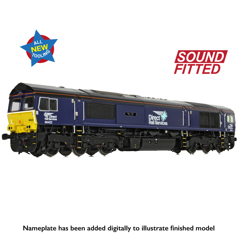 Bachmann 50-010SF Class 66/4 66422 'Max Joule 1958-1999' DRS Compass (Small Logo) - OO Gauge
