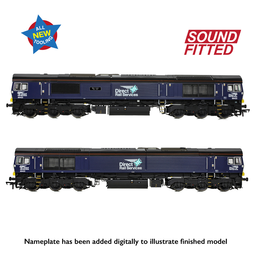 Bachmann 50-010SF Class 66/4 66422 'Max Joule 1958-1999' DRS Compass (Small Logo) - OO Gauge