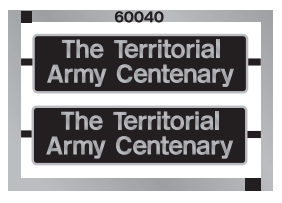 60040 The Territorial Army Centenary Nameplate - OO Gauge (Copy)