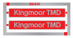 66431 Kingmoor TMD Nameplate - N Gauge