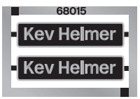 68015 Kev Helmer Nameplate - OO Gauge