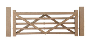 Scale Model Scenery  LX459 - OO/HO kit Five Bar Gates (Natural Wood)