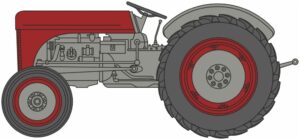 Oxford Diecast 120TEA002 Ferguson TEA Red  - 1:120 Scale