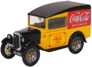 Oxford Diecast 43ASV008CC Austin Seven Van Coca Cola  - 1:43 Scale