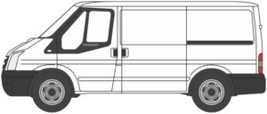 Oxford Diecast 43FT036 Ford Transit MkV Frozen White  - 1:43 Scale