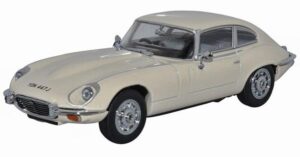 Oxford Diecast 43JAGV12006 Jaguar V12 E Type Coupe Old English White  - 1:43 Scale