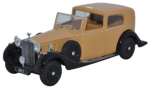 Oxford Diecast 43RRP3002 Rolls Royce Phantom 3 SdV HJ Mulliner Fawn  - 1:43 Scale