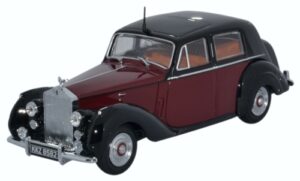 Oxford Diecast 43RSD001 Rolls Royce Silver Dawn/Std Steel Maroon/B  - 1:43 Scale