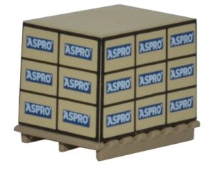 Oxford Diecast 76ACC001 Pallet/Loads - Aspro (x4)  - 1:76 Scale