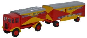 Oxford Diecast 76AEC019 AEC Matador and Trailer - Robert Brothers  - 1:76 Scale