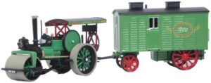Oxford Diecast 76APR004 Aveling + Porter Road Roller + L.Wagon Fred Dibnah - 1:76 Scale