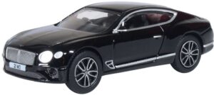 Oxford Diecast 76BCGT003 Bentley Continental GT Onyx Black  - 1:76 Scale