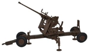 Oxford Diecast 76BF001 Bofors 40mm Gun - Brown  - 1:76 Scale