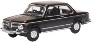 Oxford Diecast 76BM02004 BMW 2002 Black  - 1:76 Scale